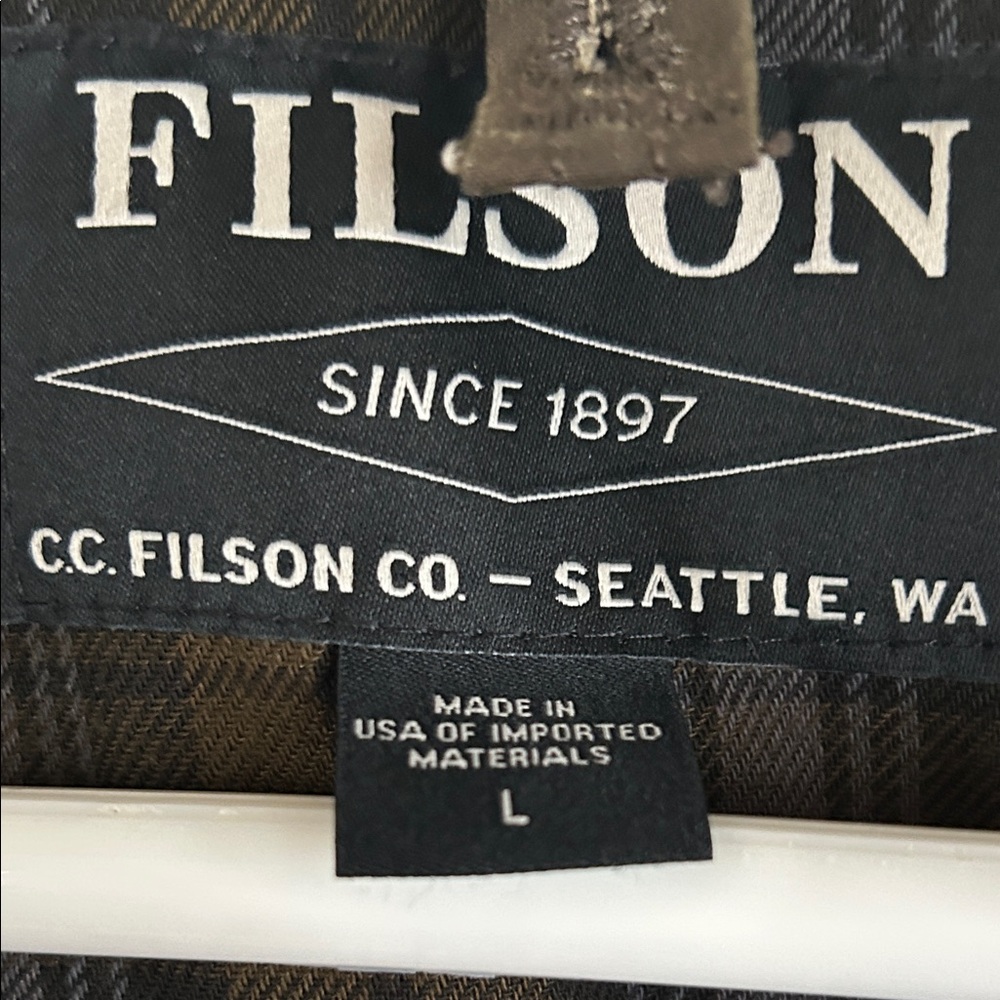 Filson Men's Otter Green Cover Field Jacket Large - Picture 4 of 9